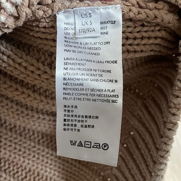 Free People Crochet Long Sleeve Sweetheart Sweater size Small - Picture 4 of 4